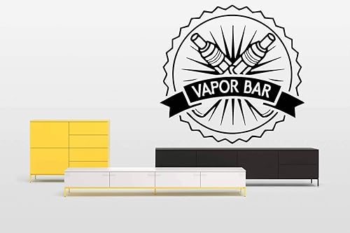 Adhesivos de pared Decoración de tienda de vapeo - Decoración de tienda de humo-E-Cig Decor-Letrero Vinilo-Decoración de salón de vapor-Pegatina de