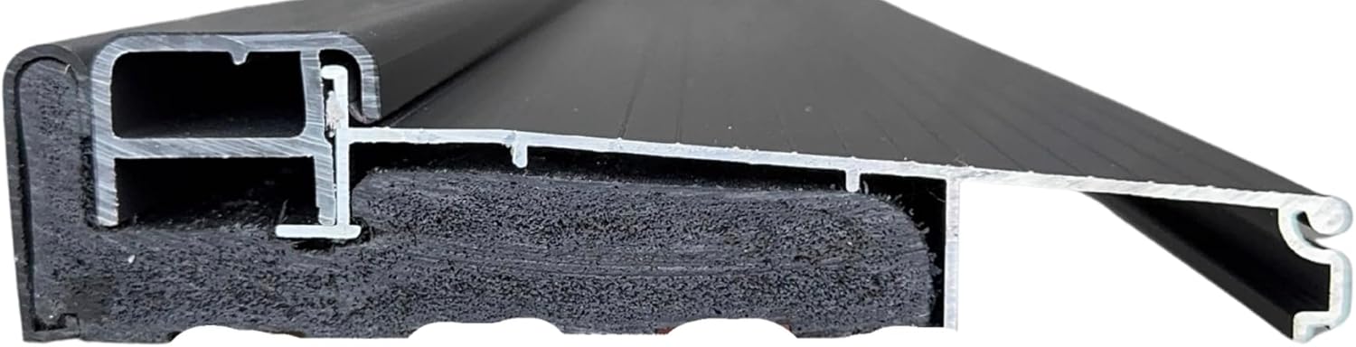 Adjustable Aluminum Door Threshold Composite Sill Inswing 36" Waterproof Heavy Duty Commercial and Residential Many Sizes Available Black (5 3/4" Width 2x4 Wall 36" Length Black) 36" 5 3/4" 2x4 Wall