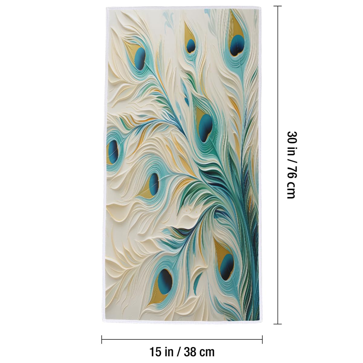 UOYO Animal Peacock Feather Bath Towel Soft Absorbent Multipurpose Face Hand Towel Baby Women Man Kids Washcloth for Kitchen Bathroom Hotel Gym Sport Spa 30x15inch