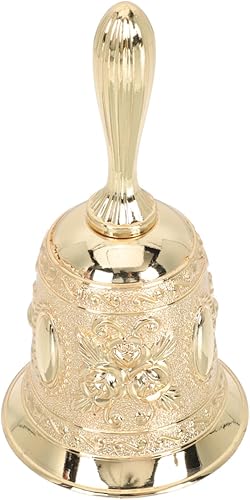 Campana de mano de latón, campanilla de boda, campana, campana, alarma, campana, campana, decorativa, restaurante, artesanía decorativa para