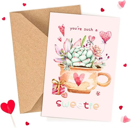 Miniatura 13 de Caja de regalo para el día de San Valentín, 1 planta, 1 suculenta (tarjeta de San Valentín), ideas de caja de regalo de San Valentín, cajas