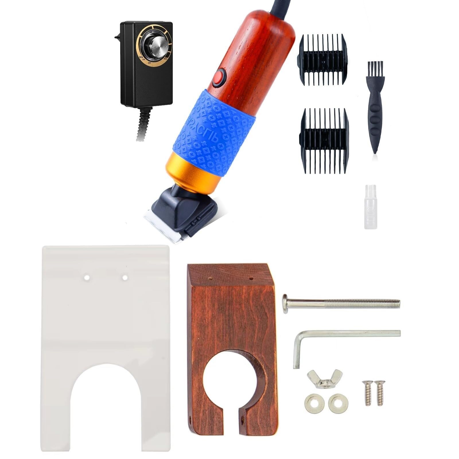 Tondeuse À Tapis Électrique 200W Kit De Tontage Tufting，Tondeuse À Vitesse Réglable 2 Lames Guide De Tontage，Bruit Faible Pour Sculpture Tapis Fabrication Pistolet Tufting