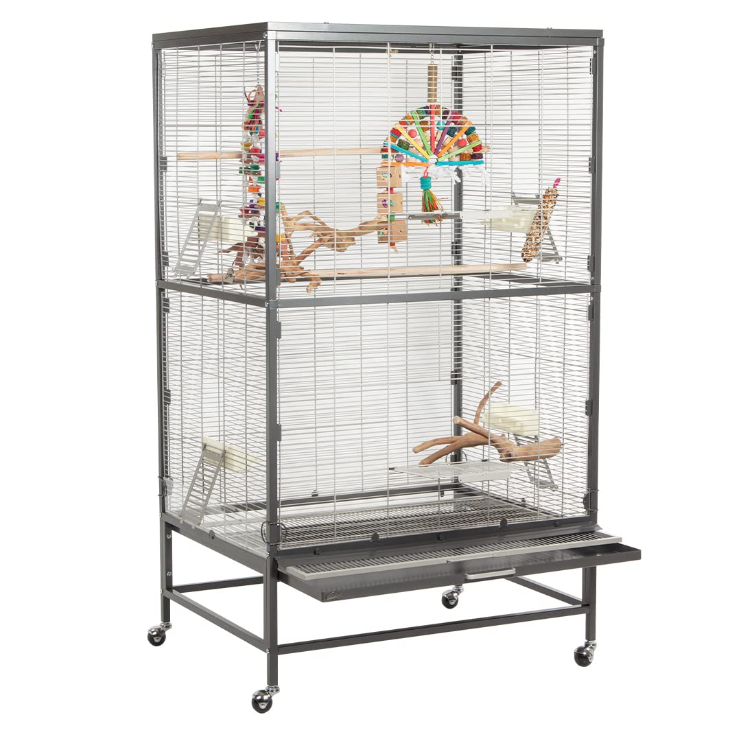 Montana Cages | Voliere, Zimmervoliere, Käfig Casa 90 - Antik/Platinum