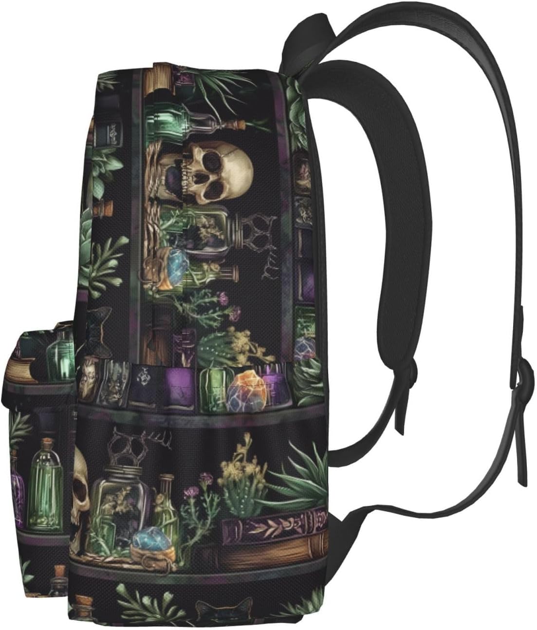 Skull Cat Backpack Laptop Backpacks Multipurpose Daypack For Men Women Travel Hiking - Image 5