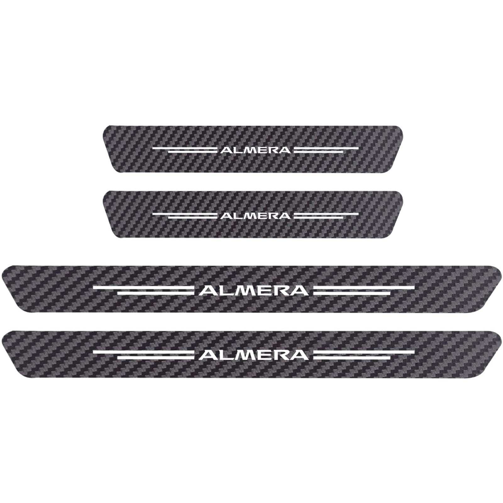 Symilov 4Pcs Car Door Sill Protector for Nis-san Qashqai Almera Altima Ariya Armada Cima, Carbon Fiber Scuff Plate Door Sill Trim Sticker Welcome Pedal Car Styling Accessories, Almera