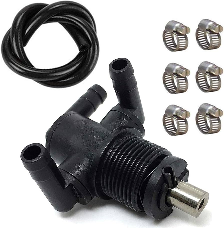 Amazon.com: New 3 Way Petcock Tank Fuel Shut-off Valve Switch for