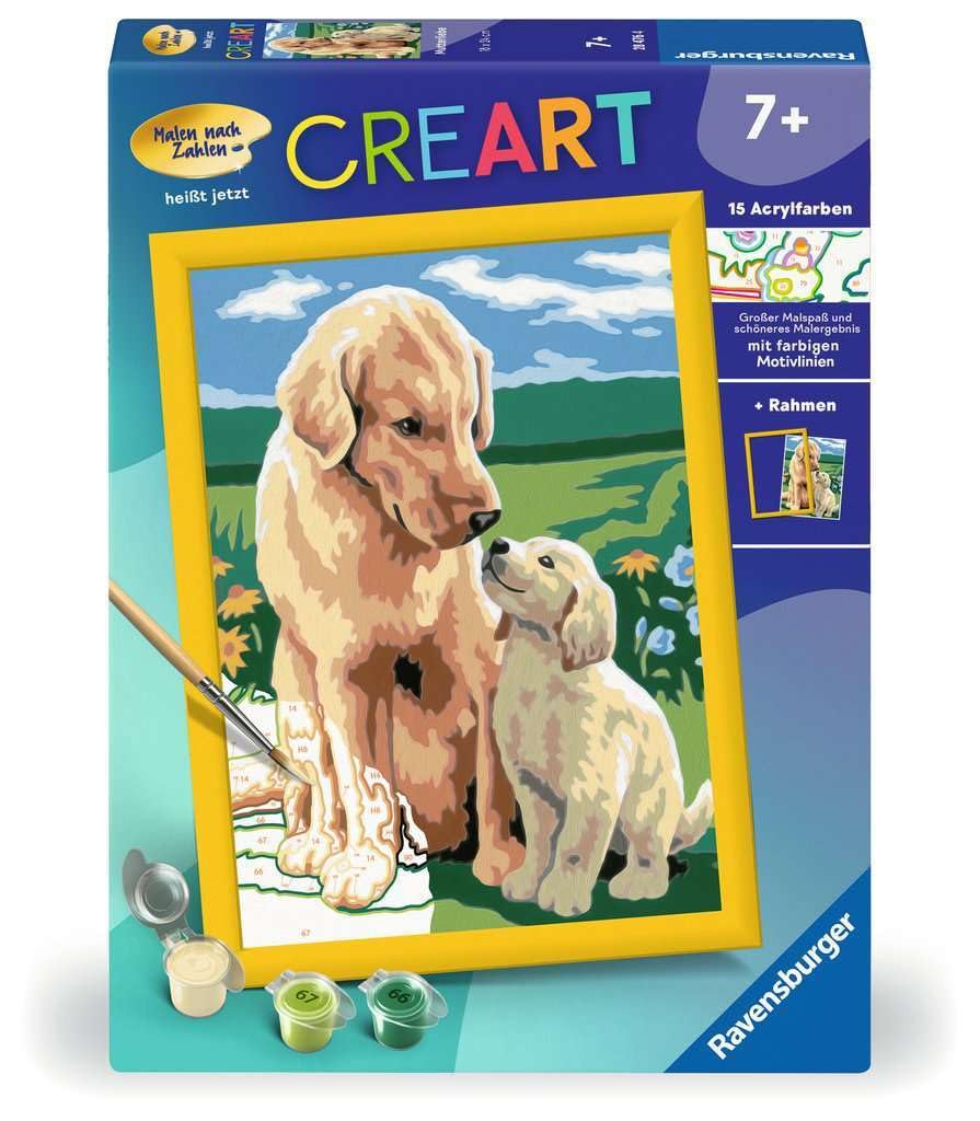 Ravensburger CreArt – Pintura Por Números Flamenco, Kit De Arte Para Niños De 7 Años O Más, Incluye Lienzo, Pinturas Acrílicas, Pincel Y Marco, Tamaño 22x16 Cm, Ideal Para Desarrollar La Creatividad