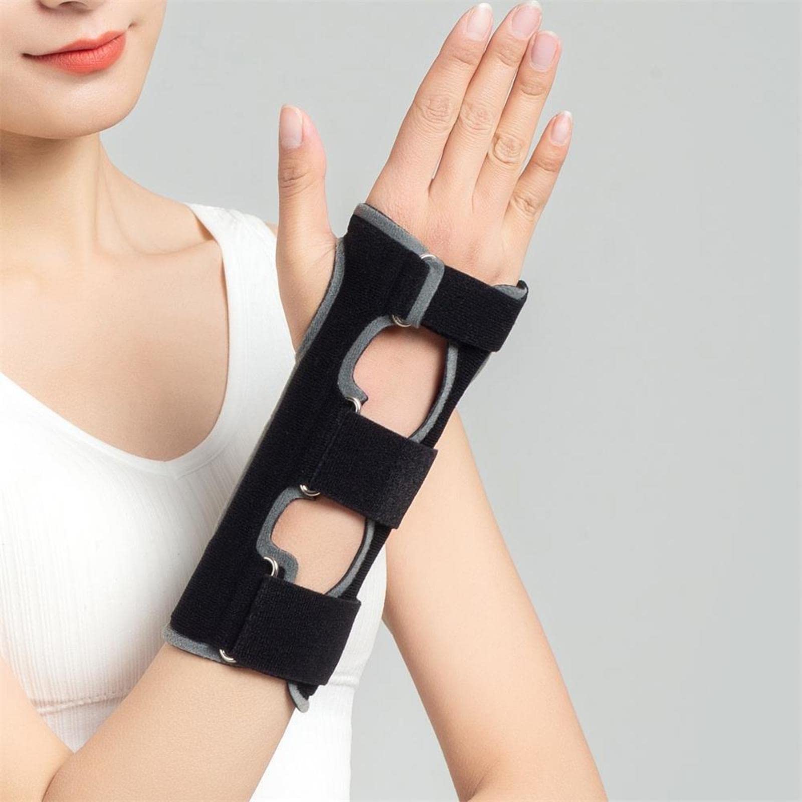 Soporte de muñeca Profesional, muñequera de túnel carpiano Soporte Nocturno - Estabilizador de Brazo de férula de muñeca y Soporte de Mano para el Alivio del Dolor del
