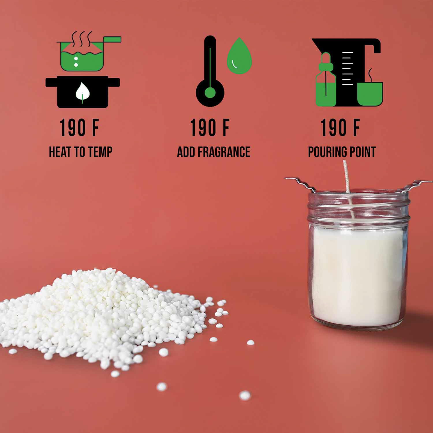 American Soy Organics Koraliki woskowe z filarem sojowym Freedom, 0,5 kg do produkcji świec, nadają się do kuchenki mikrofalowej – wysokiej jakości materiały do produkcji świec sojowych