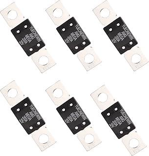 200A MEGA/AMG Fuses, 6 Pcs 200A MEGA/AMG High Current Fuse Bolt Down Auto Fuse Time Delay for Cars, Trucks, Construction Vehicles, Buses, Caravans, Marine (200A / 32V)