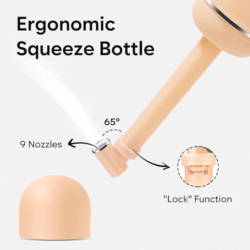 Miniatura 34 de Easy@Home Bidé portátil para viajes: botella Peri para el cuidado posparto - Pulverizador de mano para mujeres y hombres Botella grande