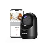 Tenda 2K Indoor Security Camera for Baby Monitor, WiFi 6 Pet/Dog Camera for Home Security, 360 Pan/Tilt, 2-Way Audio, Motion Detection, Night Vision, Cloud & SD Card Storage, Black(CP3-V3.0)
