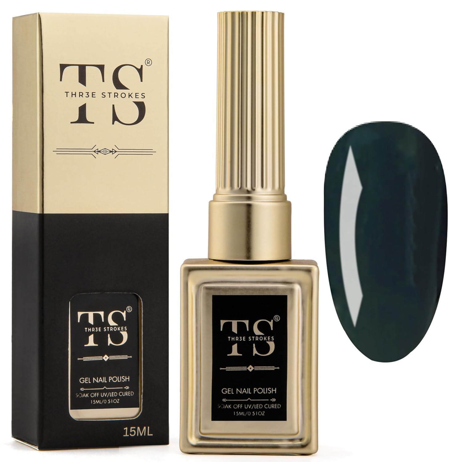 THR3E STROKES Green Gel Nail Polish,HEMA-FREE 15ML 0.51OZ Green Color Soak Off UV Nail Lamp Gel Polish Nail Art Manicure Salon DIY Gel Nail Art Design Decoration at Home Gift for Women Fall Gel Nail Polish (UV LAMP REQUIRED)(MACHINE SE SUKHENGI) (35, 15ML)