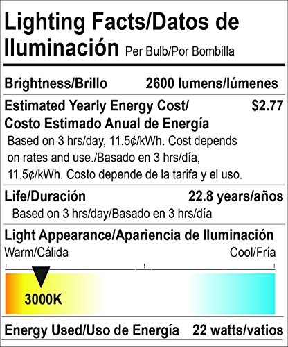 Goodlite G-19864 22W (150W Equivalent) 2600 Lm, Dimmable, Warm White 3000K A21 Led Bulb With 240° Beam Angle, E26 Base, 1 Count (Pack Of 1) #TOP5