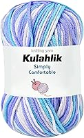 Vista 107 de 250g (5x50g) de hilo acrílico para crochet/tejido, hilo de gradiente de colores, 5 rollos de madejas, perfecto para cualquier proyecto de mini
