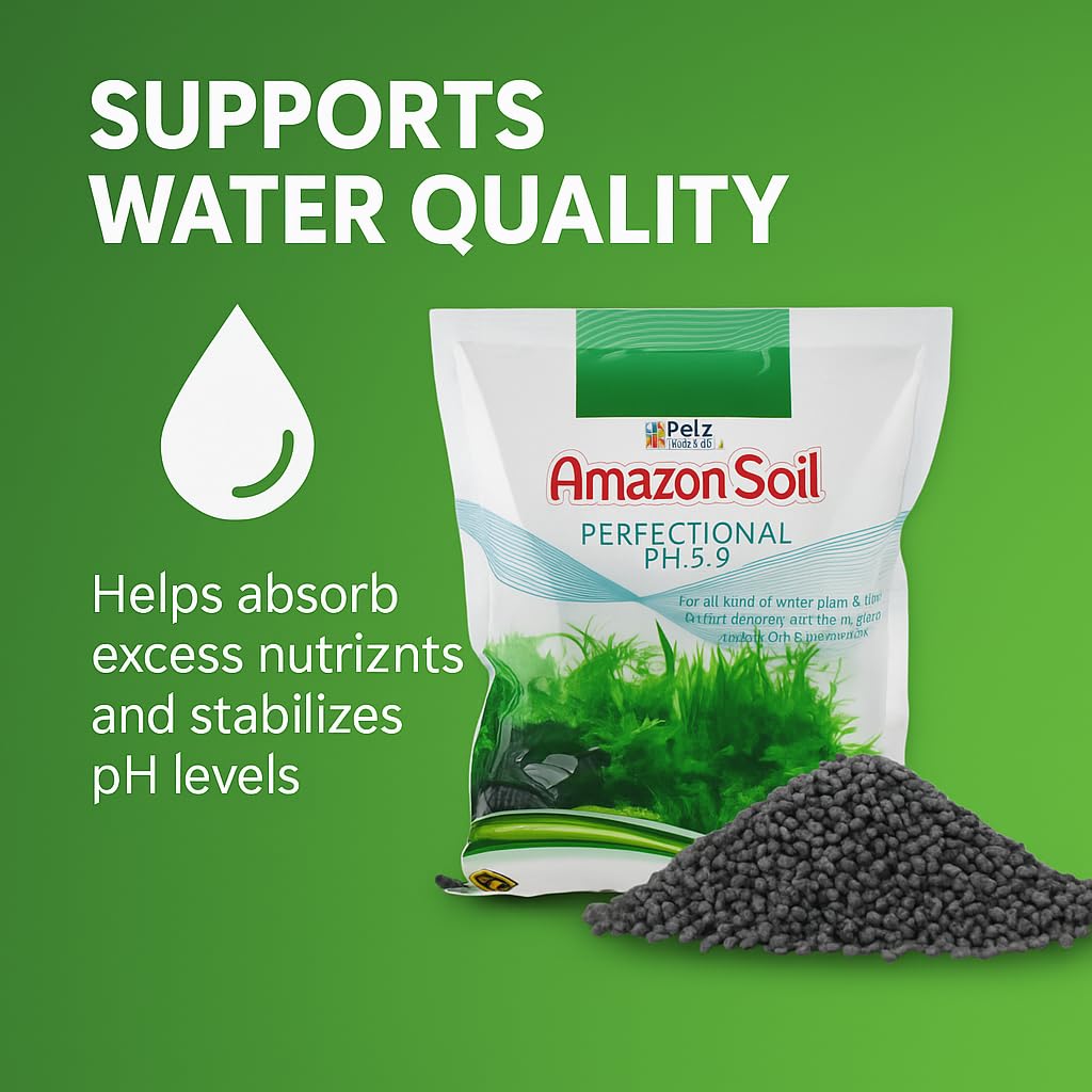VAYINATO® Amazon Soil Aquarium Substrate (1L Pack) – Nutrient-Rich Plant Growth Soil, pH Stabilizing, Easy-to-Use Aquascaping Substrate for Freshwater Shrimp & Aquatic Plants 1