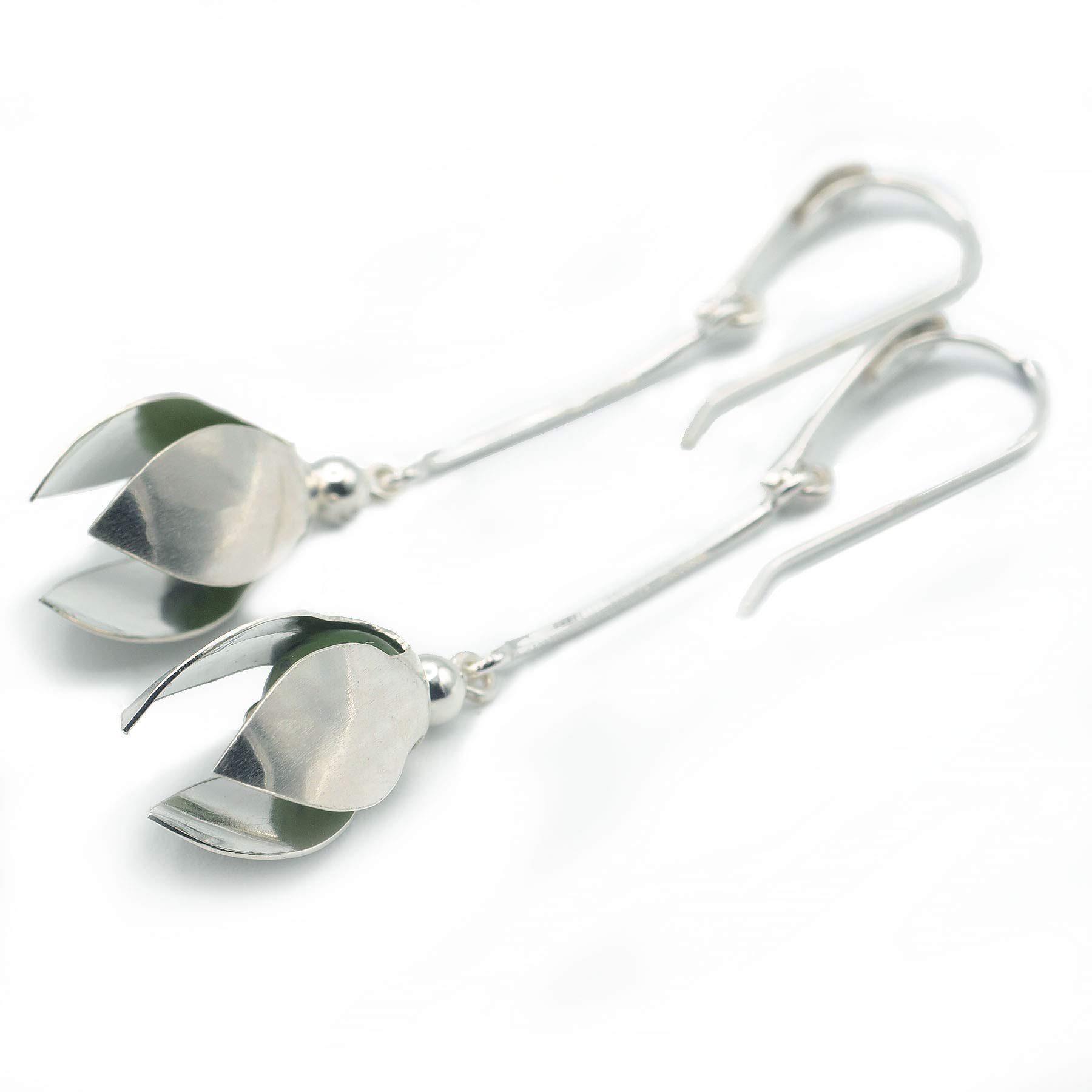 Pendientes Jade Nefrita y Plata 925