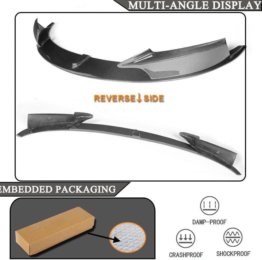 Carbon Fiber Front Bumper Lip fits for BMW F34 M Sport GT Gran Turismo 2014-2018 Add-on 320i 328i 330i 335i 340i M-tech Auto Chin Spoiler Splitter Protector Factory Outlet