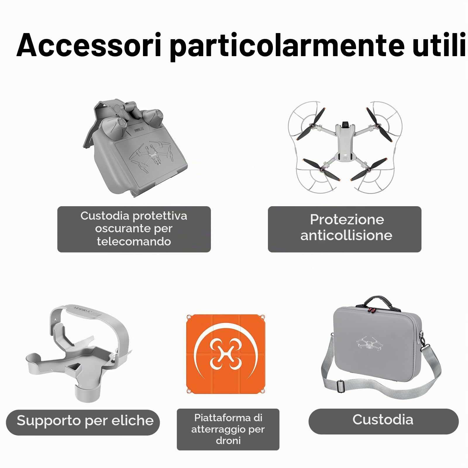 DJI Mini 3 con Molteplici Accessori Bundle - Mini drone leggero e pieghevole con video 4K HDR, 38 minuti di volo, riprese verticali reali e funzioni intelligenti, C0,Con gonna (Mini 3 Fly More Combo)