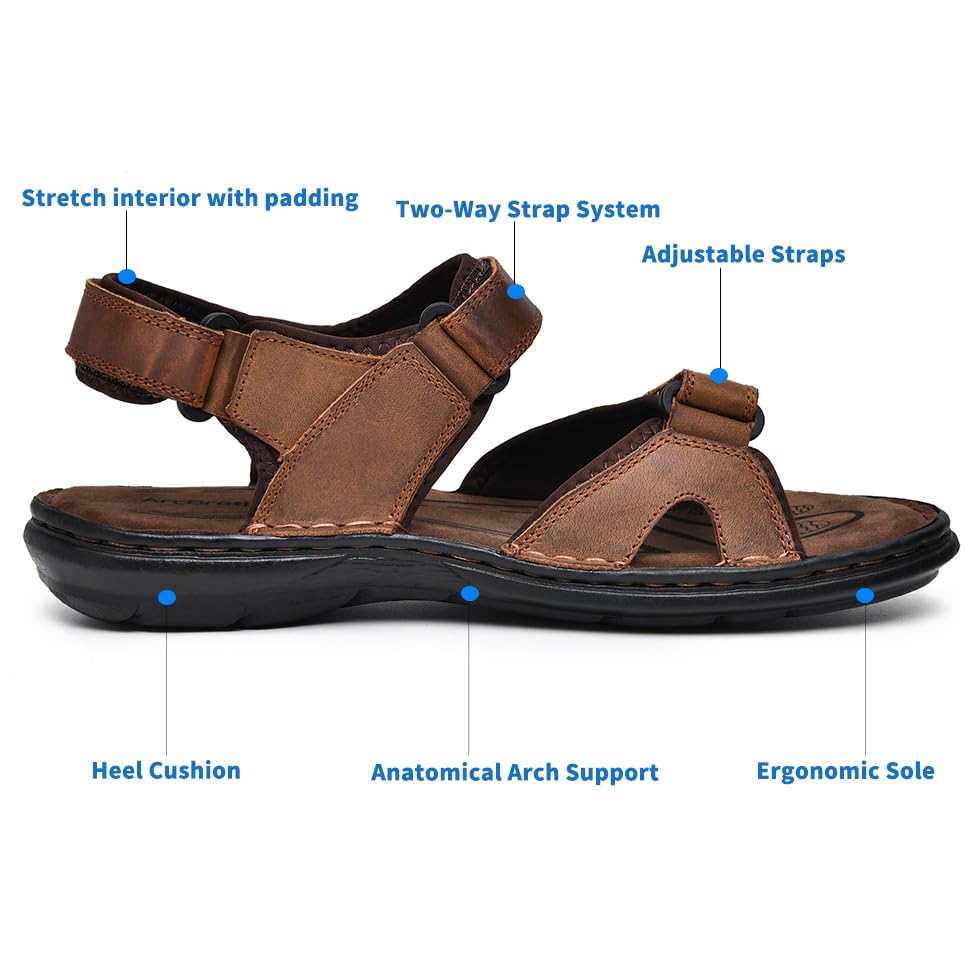 ArcBrothers Men's Sandals Non-slip Water Sandals Comfortable Sport Sandals Open Toe Casual Beach Sandals2