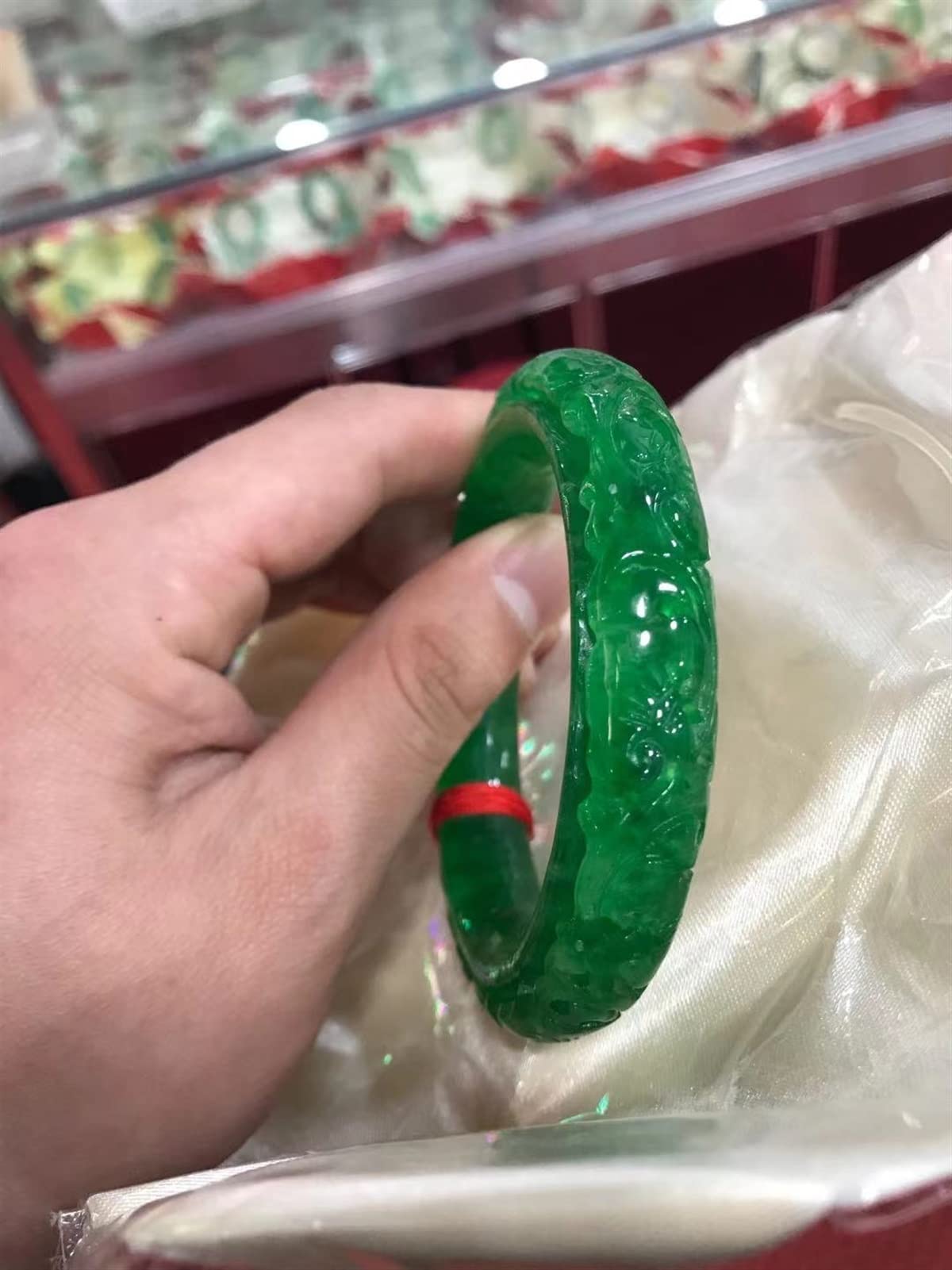 Handcarved Jadeite Bracelets Jewelry For Women Charm Jade Bangles,Jade-58mm