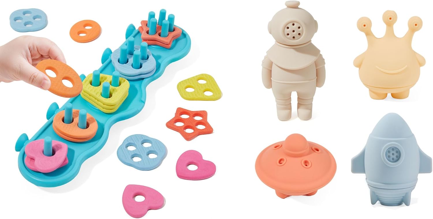 4 Pack Baby Bath Toys & 20PCS Toddler Bath Toys