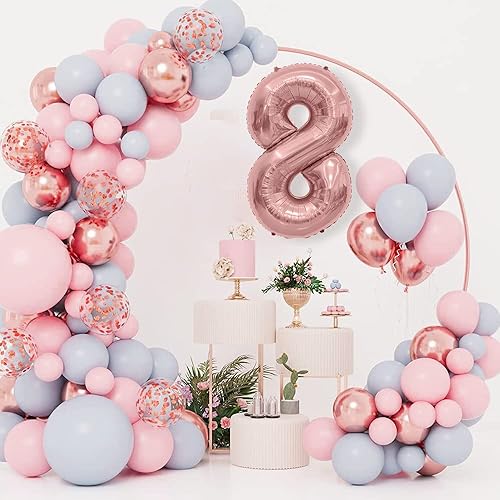 Miniatura 3 de Globo de número, globos de números de 40 pulgadas, globos de números de oro rosa, globo número 8, globo gigante, globo de números de feliz