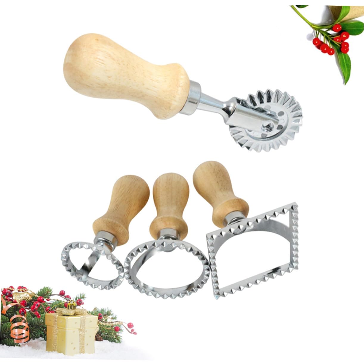 4 Piezas Molde Para Galletas De Madera Cortadores De Galletas Encaje Molde Relieve Para Hornear Pasteles Cocina