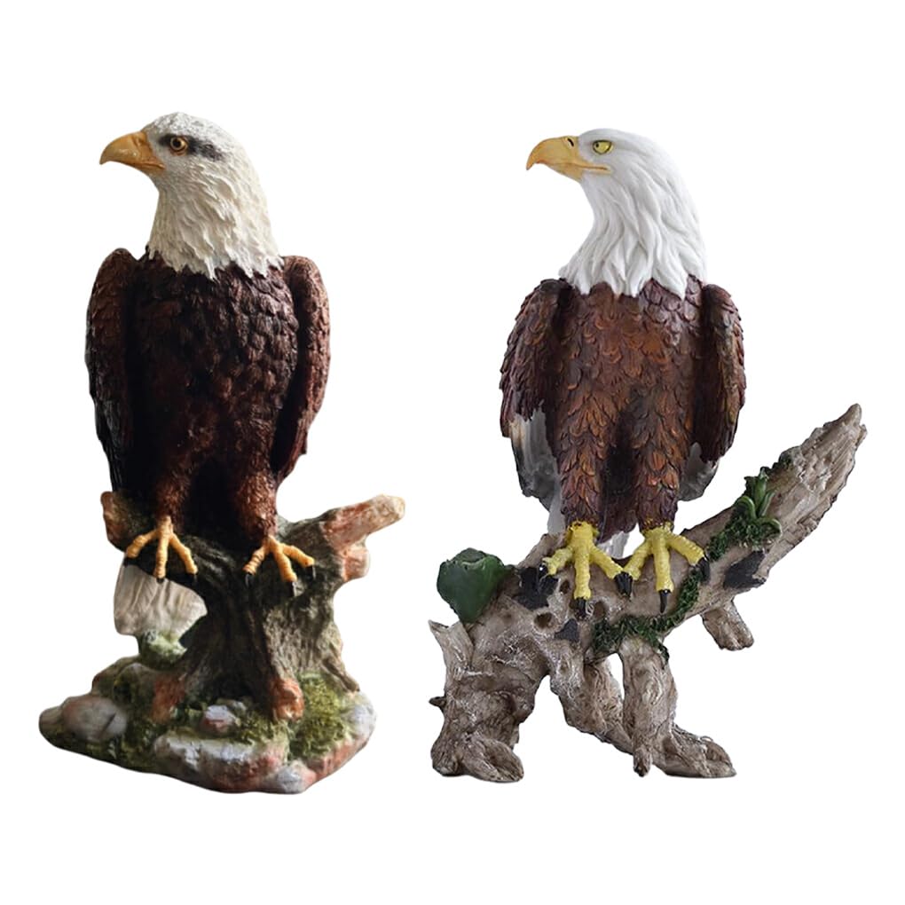 ボールドイーグル 鷲 樹脂製 置物 オブジェ ガーデン 彫刻風 143-211