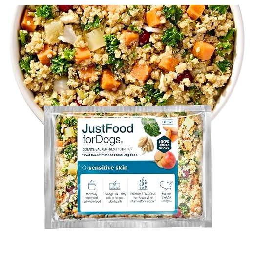 Just Food For Dogs Sensitive Skin Dog Food, Frozen Fresh Pet Meals and Toppers for Skin and Coat, Human Grade, Fortified with Omega 3, Highly Digestible, White Fish - 18-oz, 7 pack