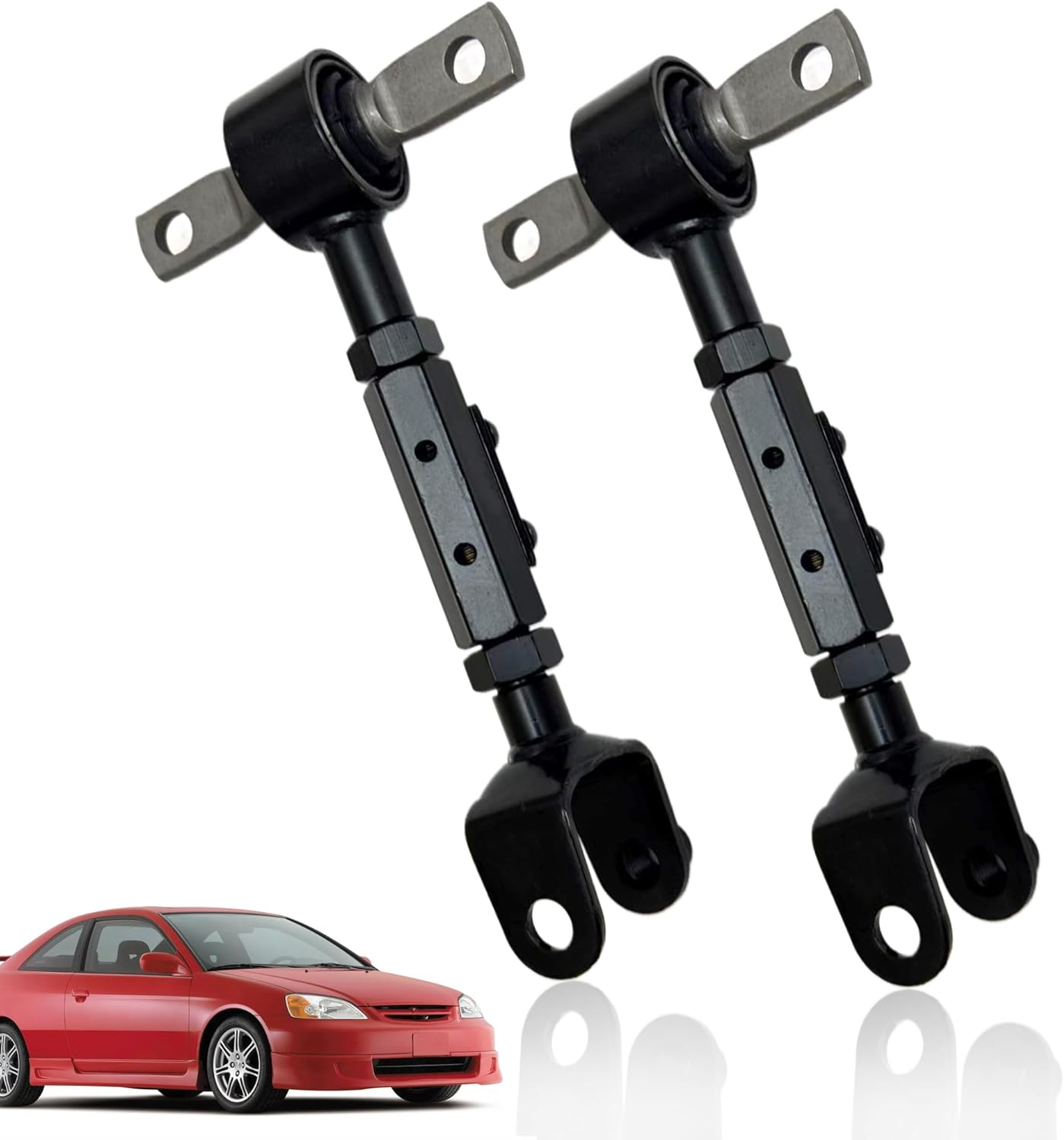 52390-S5A-A01 Rear Top Suspension Control Arm Adjustable Compatible with Honda Civic/Acura RSX EL 2001-2005, Alignment Suspension Camber Control Arms Kit Right and Left Side