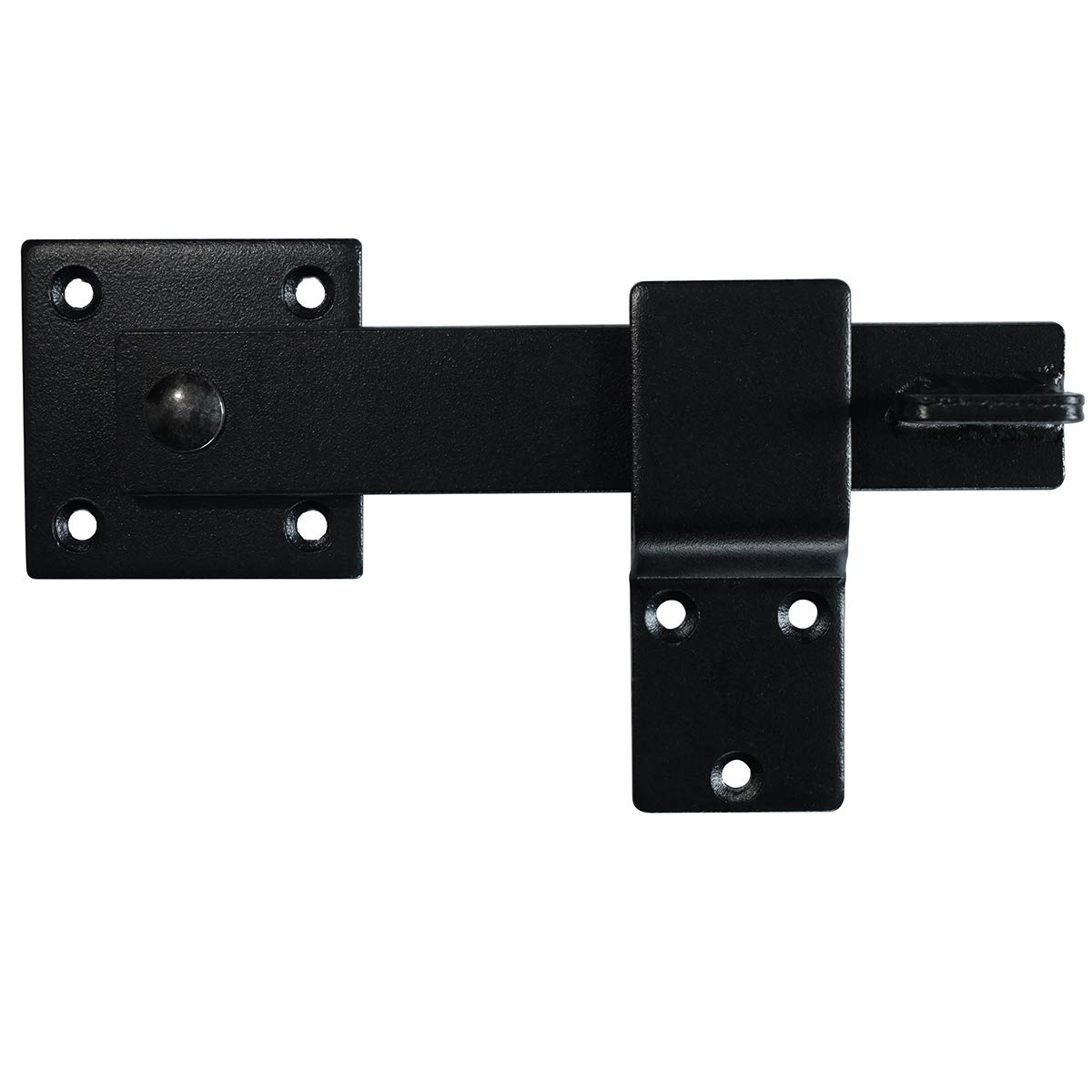 Loquet De Porte En Fer Forgé 14 Cm Noir - Pour Porte De Grange, Clôture, Abri - Pivot 360° - Installation Facile Avec Vis