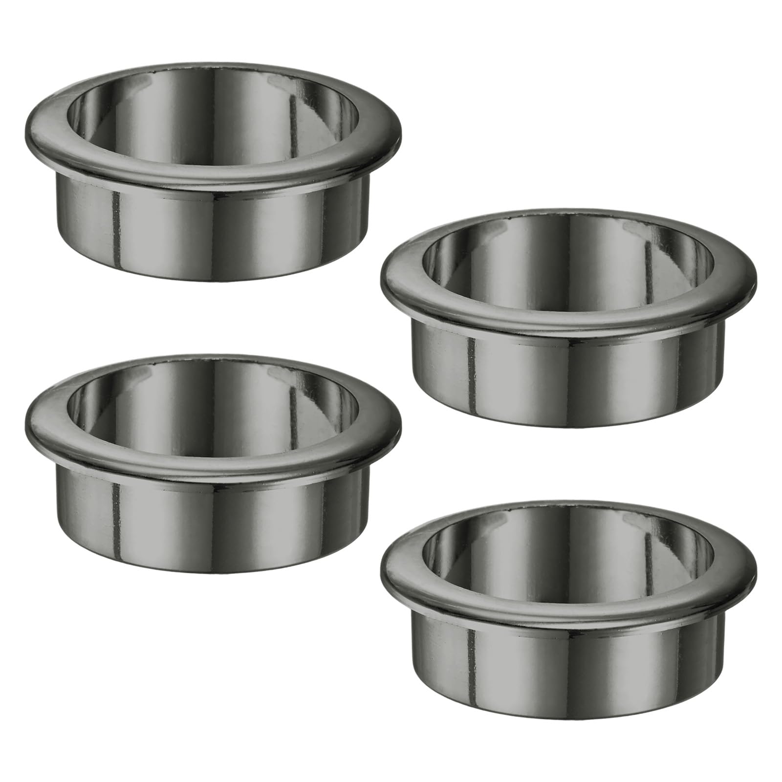 M METERXITY 4-Pack Patio Table Umbrella Hole Ring 2.1" Plastic, Black