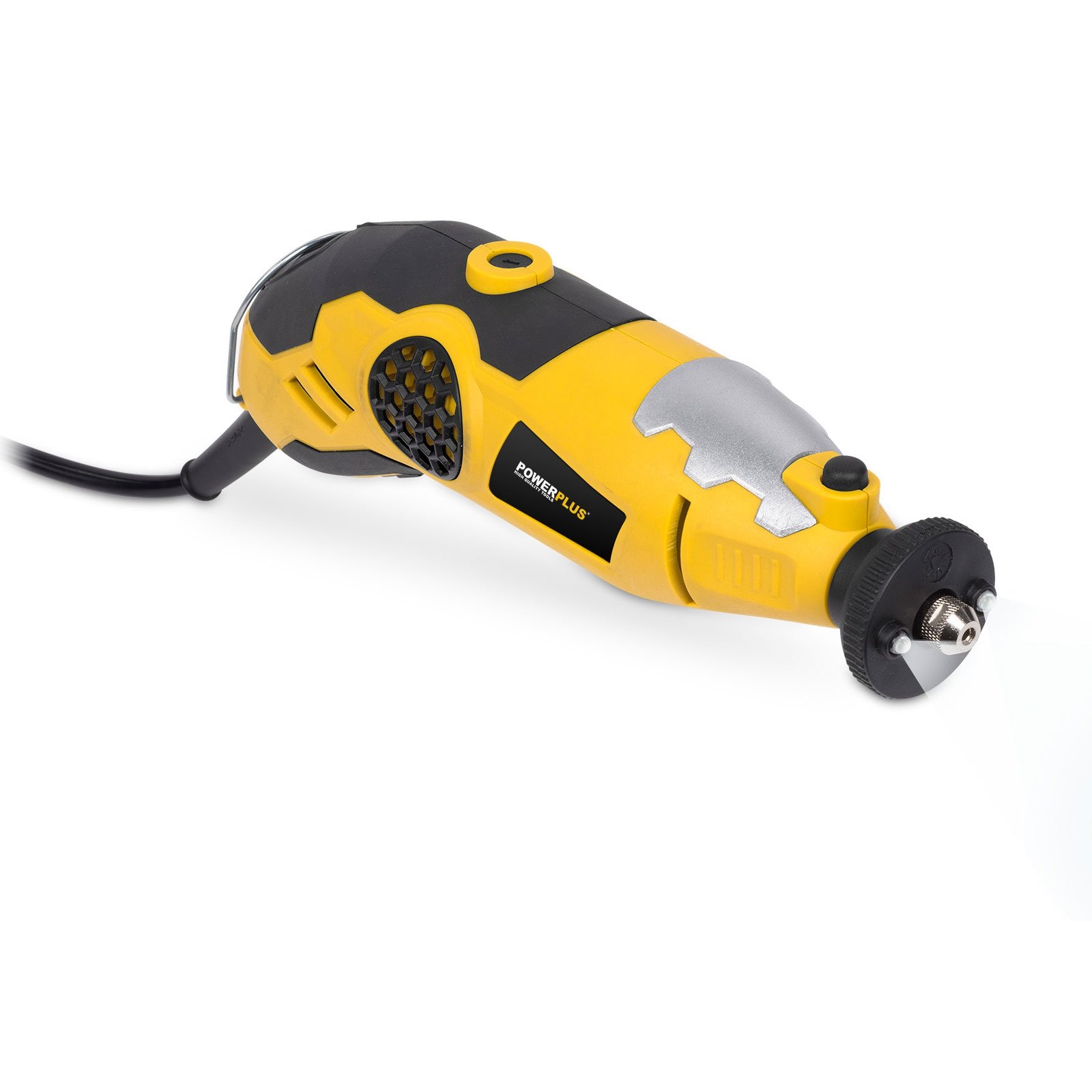 Powerplus - Mini taladro dremel de 180 W con 100 accesorios para modelar madera POWX1340
