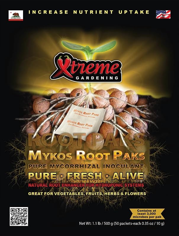 Xtreme Mykos Root Packs Pure Mycorrhizal Inoculum, 1.1 lbs, 50 Packs