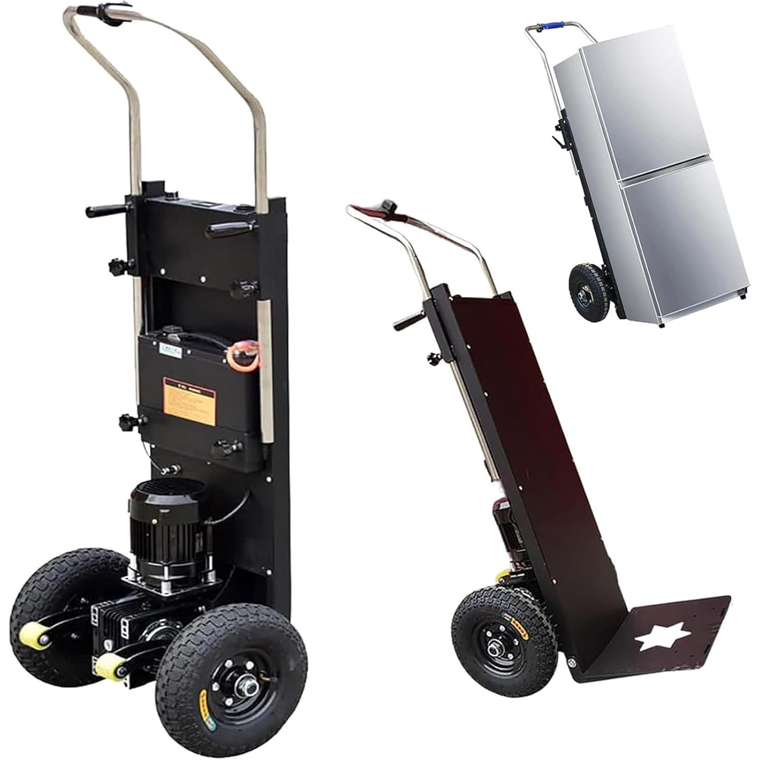 Climbing Trolley Sack, Electric Hand Trolley, Stairs and Descent, 500 kg Load + Brushless Motor 1500 W + Removable Battery 48 V/18 Ah,01