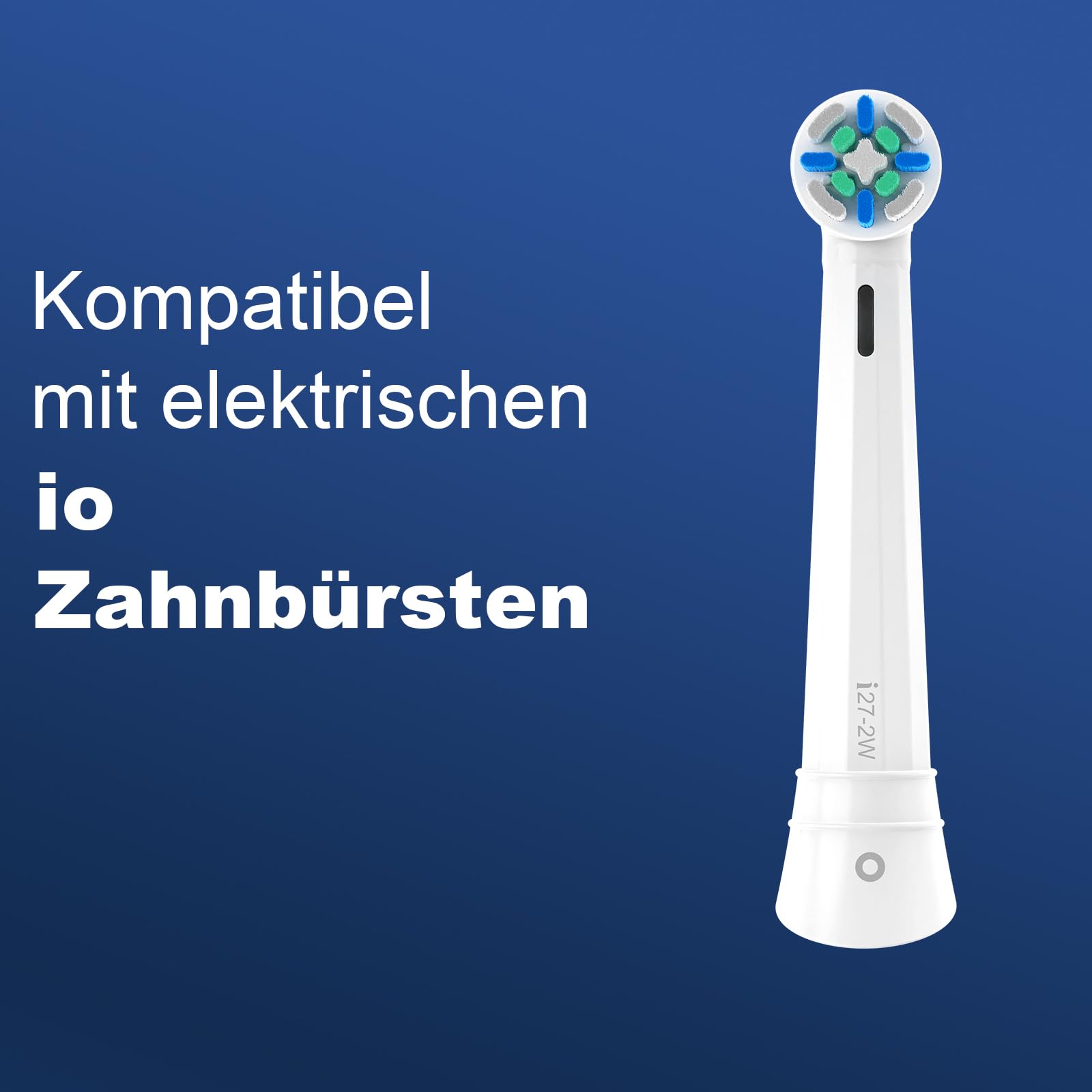 10 testine di ricambio compatibili con Oral B IO, spazzolini elettrici compatibili con Oral B iO 2/3/4/5/6/7/8/9/10 (Nero/Bianco)