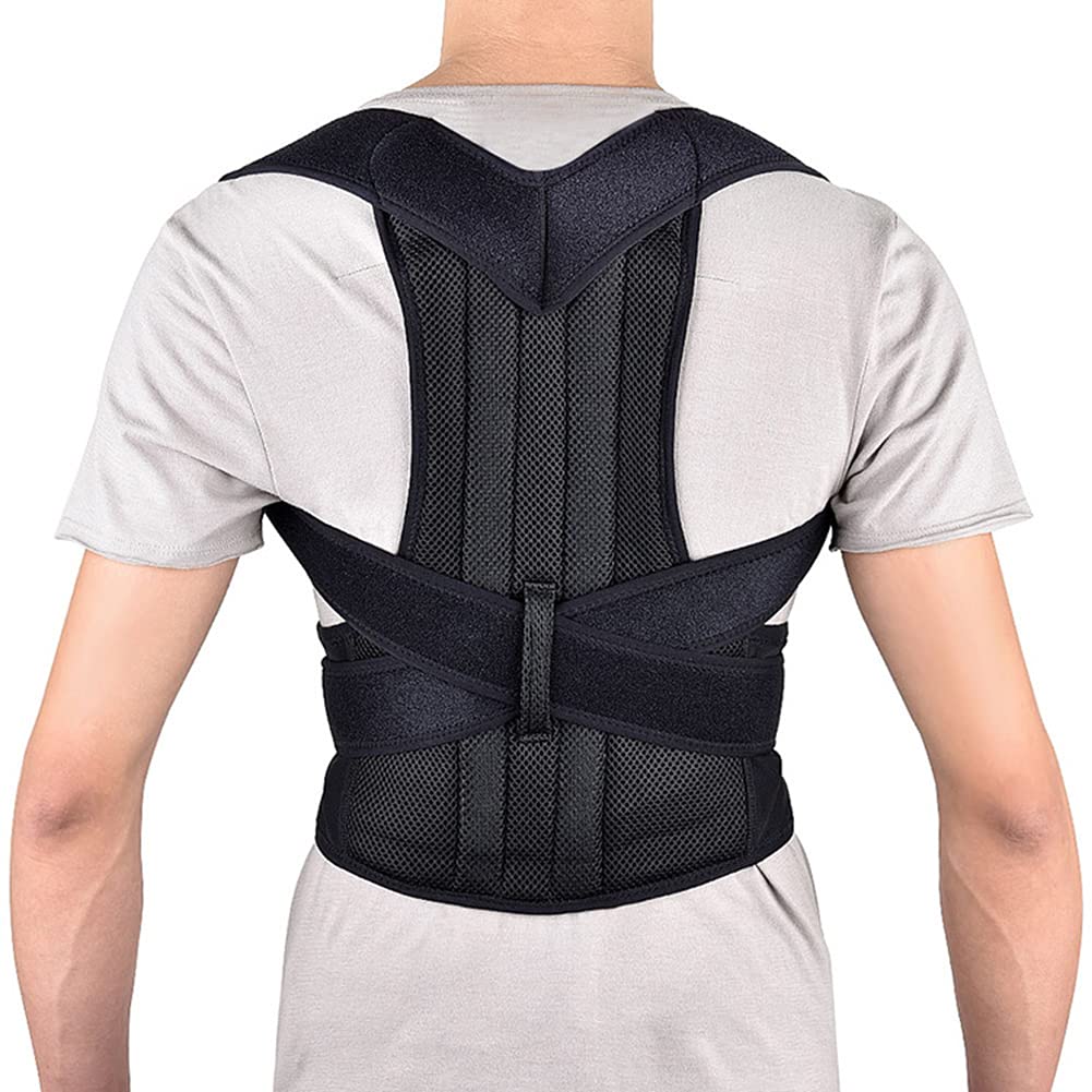 Back Corrector Lumbar Shoulder Correction for Women Men Adjustable Brace Support Improves Prevents Slouching s L