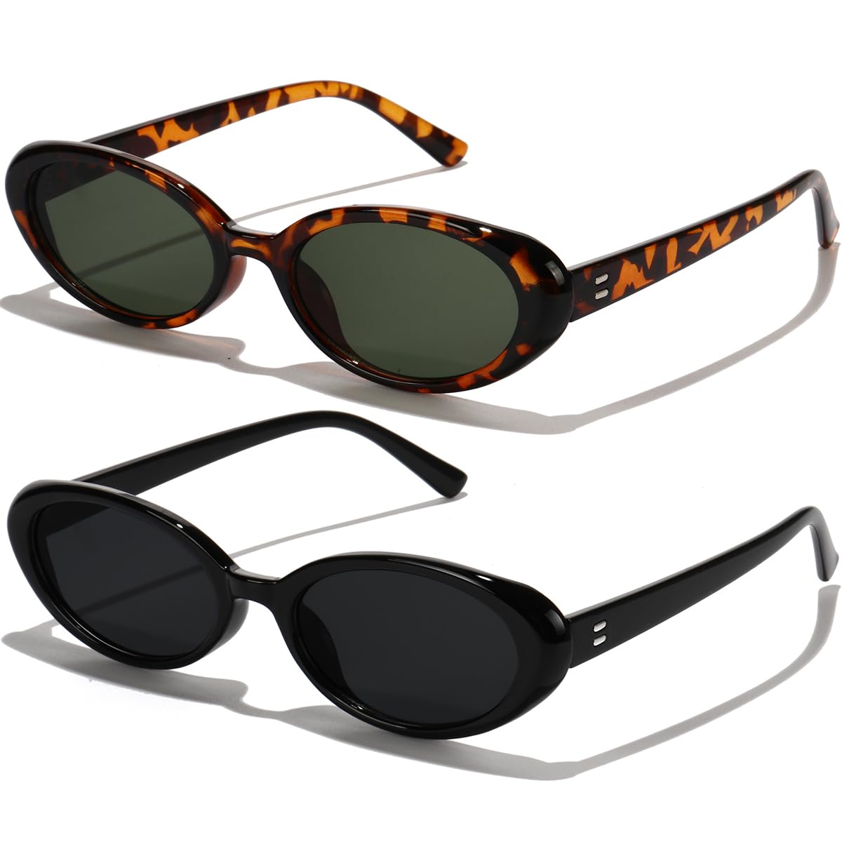 Oval Sunglasses for Women Men Fashion Small 90s Style Sun Glasses UV400