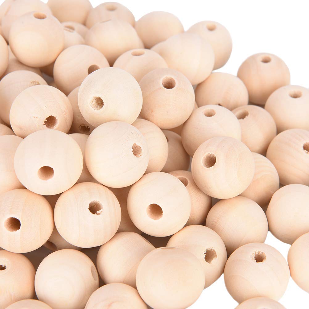 Natural Round Wood Beads Wooden Spacer Loose Beads for Macrame Garland DreamCatchers DIY Wood Craft Supplies Home Decor(30mm 50pcs) - Image 3