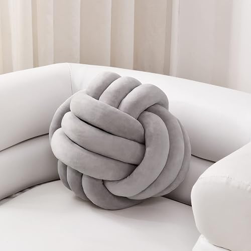 Sioloc Soft Knot Ball Pillows,Round Throw Pillow Cushion Home Decoration