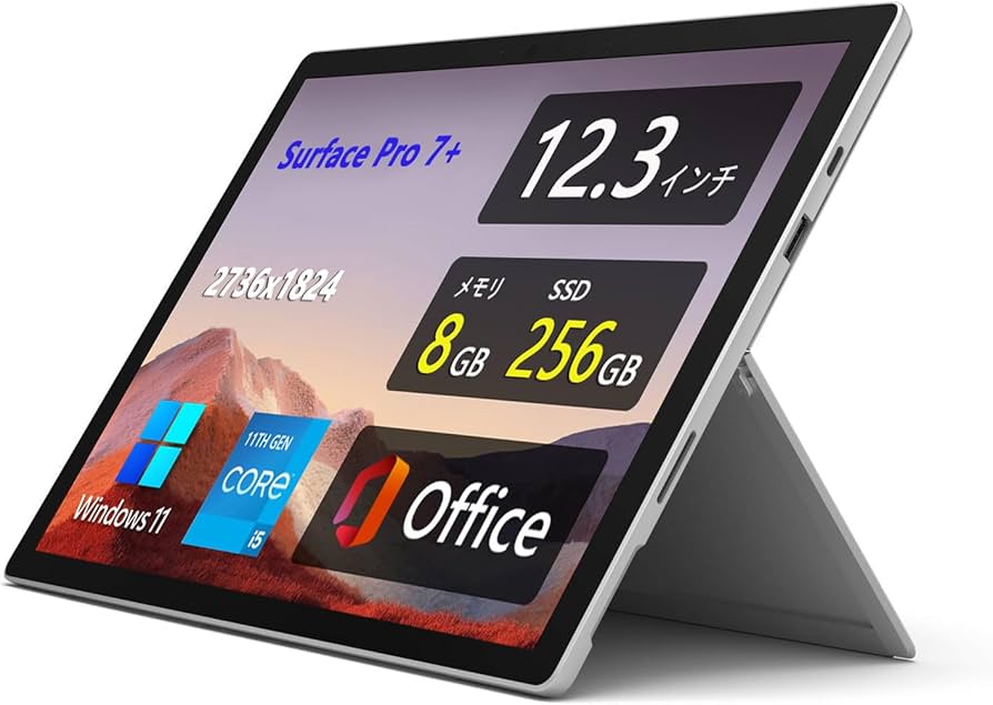 Surface pro 7+　core i5第11世代　ssd256GB 本体 Amazon.com : Microsoft Surface Pro 7+ – 12.3