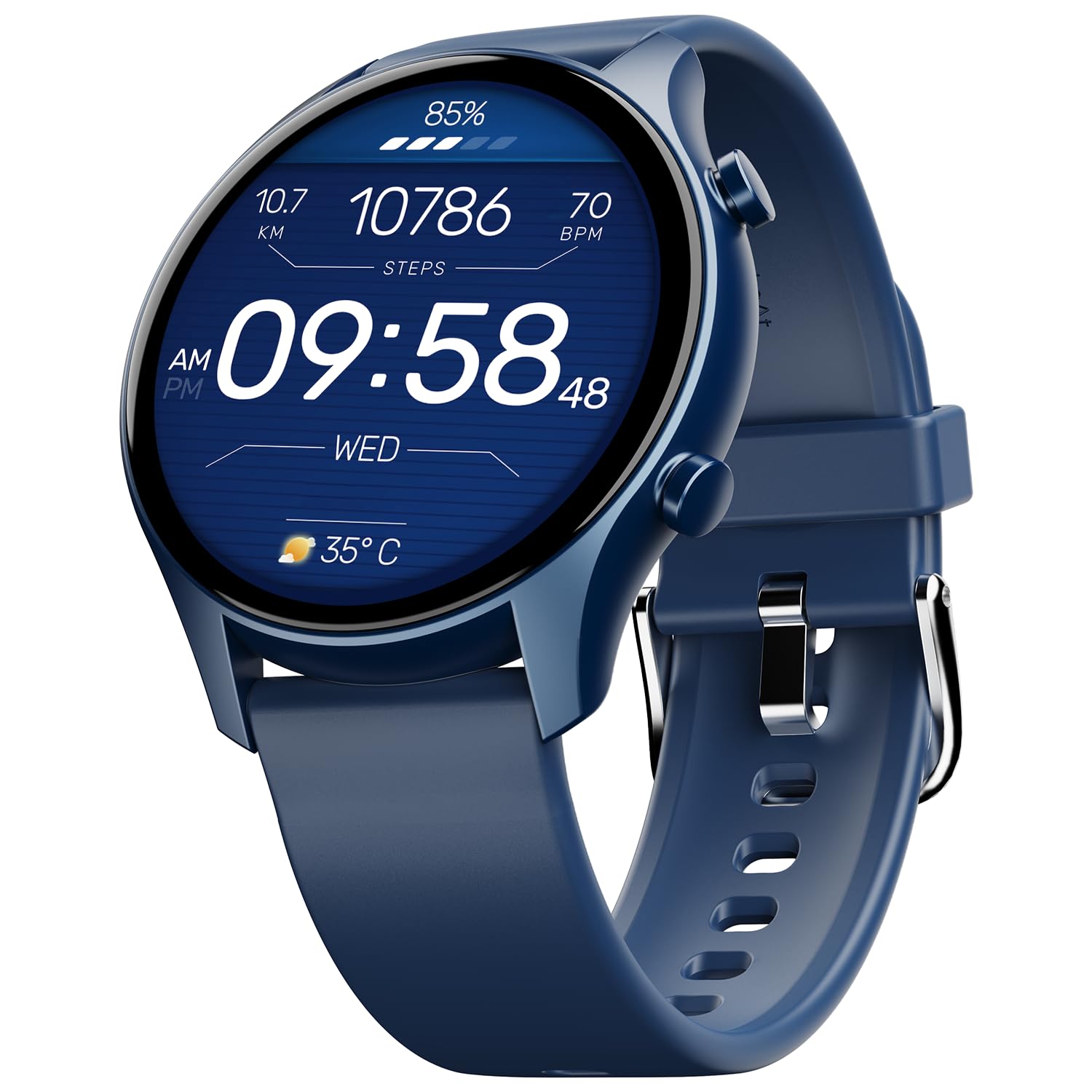 boAt Lunar Connect Plus Smart Watch w/ 1.43" (3.6 cm) AMOLED Display, 2.5D Display, Advanced Bluetooth Calling 100+, Always on Display, 100+ Watch Faces,Voice Assistant,IP68, HR & SpO2(Deep Blue) (B0CKHQHYB3) Amazon Price History, Amazon Price Tracker