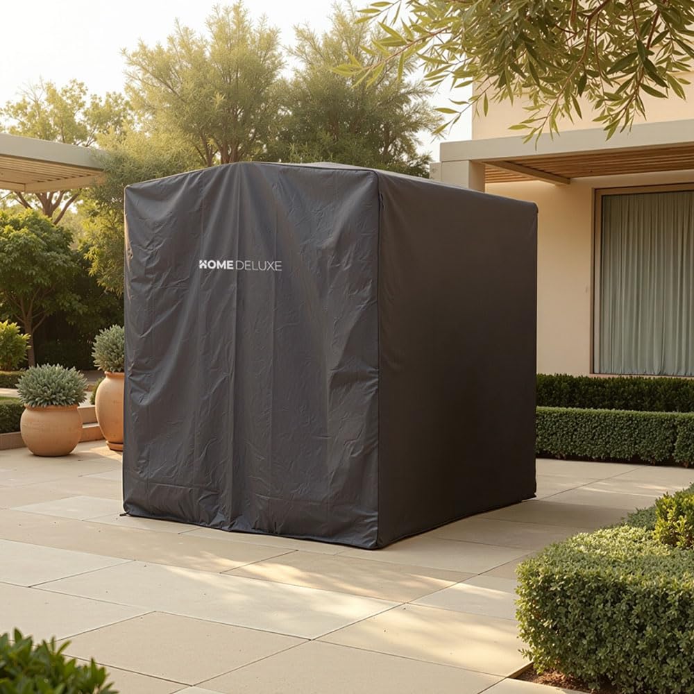 Home Deluxe - Abdeckung Sonnenliege Cape Lyon - Maße 208 x 188 x 215 cm, Farbe: Schwarz I Gartenliege Doppelliege Gartenliege