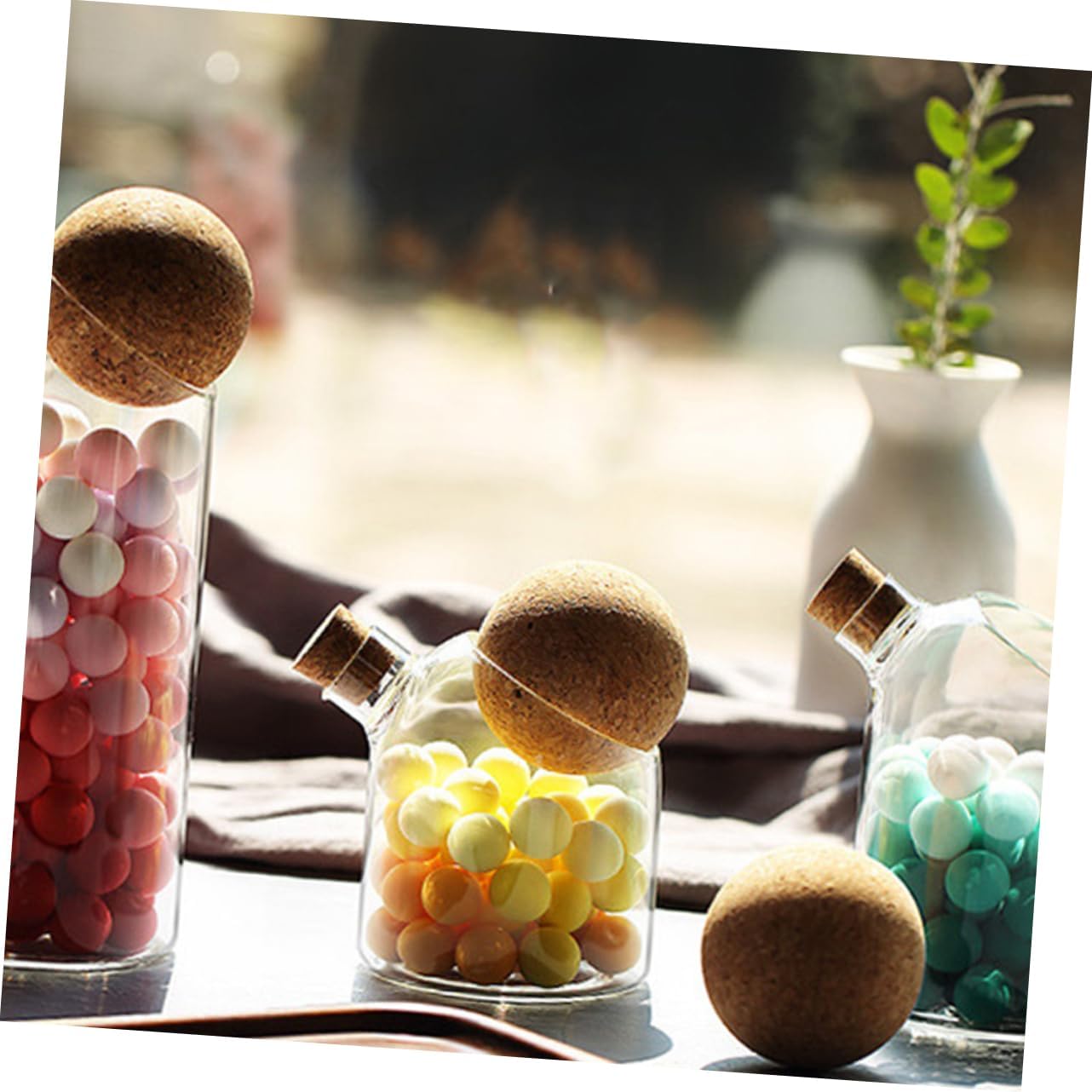Glass Tea Jar Dry Food Storage Cookie Containers Sealed Container Nut Storage Jar Containers for Food Glass Jars with Glass Jar with Lid Sealed Canisters Household Bamboo B