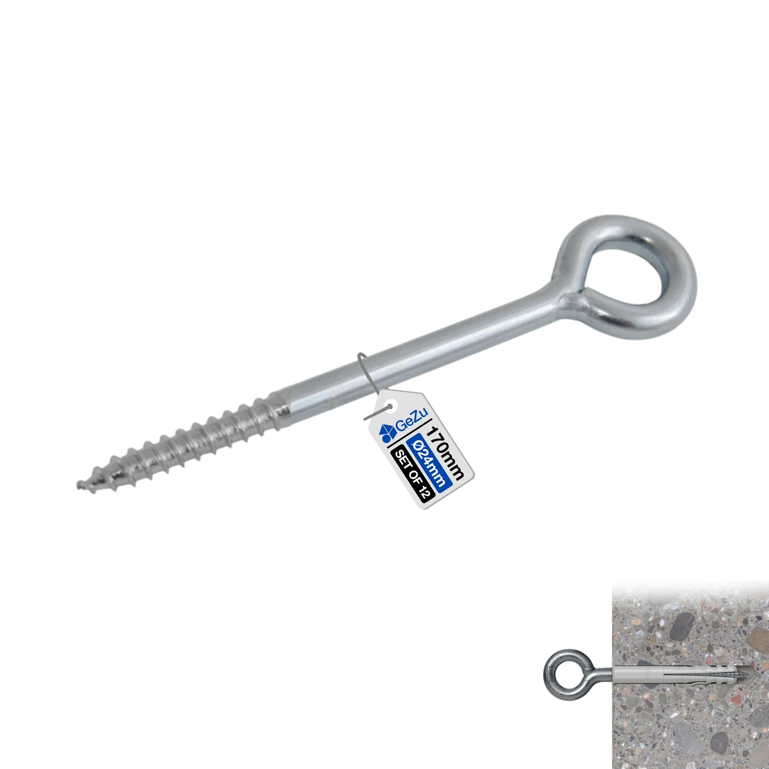 GeZu Impex Eye Bolt 120 mm Set of 12