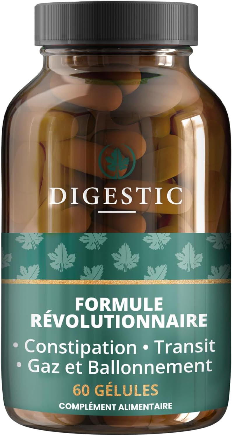 Digestic – Laxative against constipation, softens stool, 100% natural, 60 capsules, cleanses, detox purifies the colon, relieves bloating and gas. Digestic – Laxative against constipation, softens stool, 100% natural, 60 capsules, cleanses, detox purifies the colon, relieves bloating and gas.