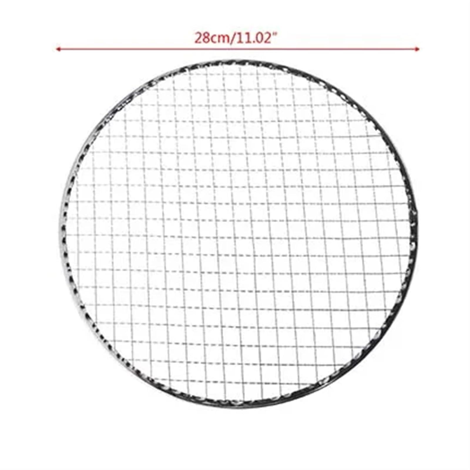Griglie per barbecue da 26/28/30/33 cm per barbecue, grigliate da cucina all'aperto, campeggio, verdure, carne, pesce, frutti di mare, cottura barbecue (colore: 28 cm)