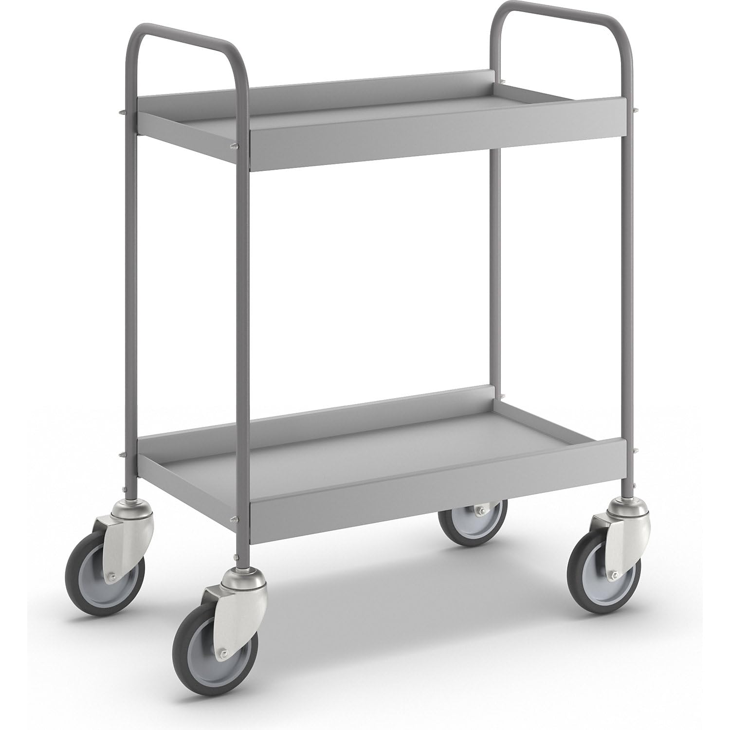 eurokraft | Chariot à Plateaux | 4 roulettes pivotantes | Ø roulettes 125 mm