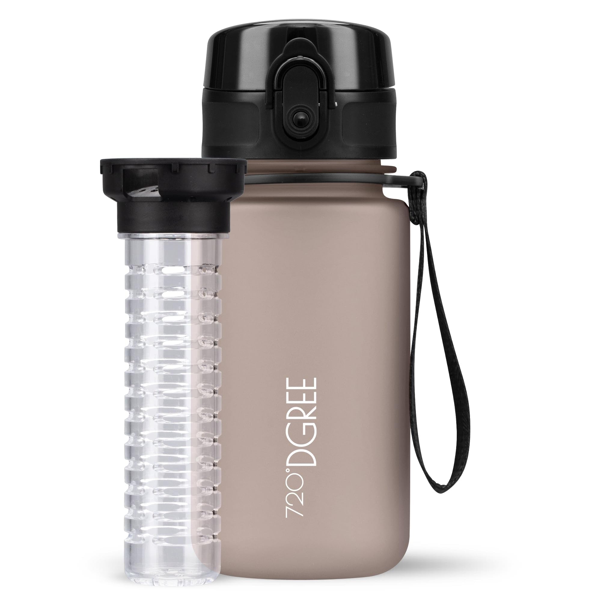 720°DGREE Botella Agua 1 Litro “uberBottle“ - Tamiz-Fruta, softTouch - Sin BPA, Prueba de Fugas, Reutilizable - Cantimplora, Water Bottle ideal para Deporte, Fitness, Gimnasio, Senderismo, Ciclismo — view 95